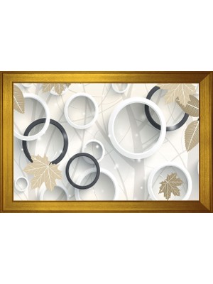 DB Sanat Soyut Şekiller Motifli Kanvas Tablo