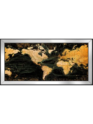 DB Sanat Harita Temalı Kanvas Tablo