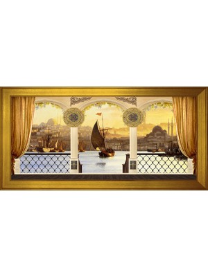 DB Sanat Eski Istanbul Motifli Kanvas Tablo