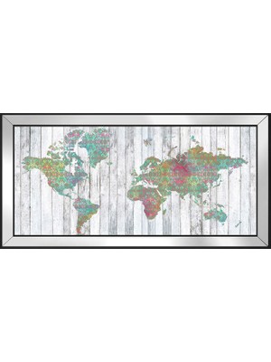 DB Sanat Harita Temalı Kanvas Tablo