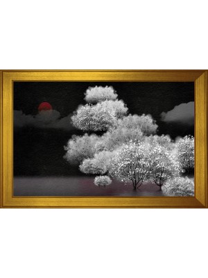 DB Sanat Soyut Ağaçlar Motifli Kanvas Tablo