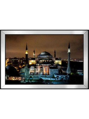 DB Sanat Ayasofya ve Gece Motifli Kanvas Tablo