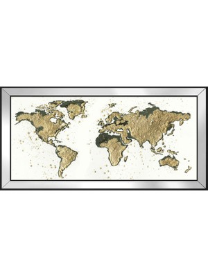 DB Sanat Harita Temalı Kanvas Tablo