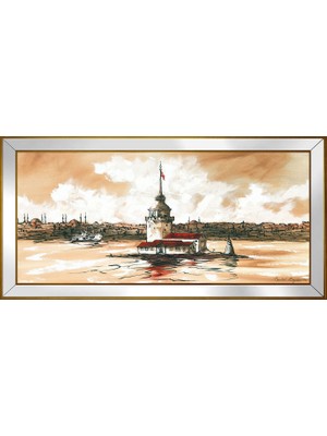 DB Sanat Kız Kulesi Motifli Kanvas Tablo