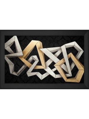 DB Sanat Soyut Şekiller Motifli Kanvas Tablo