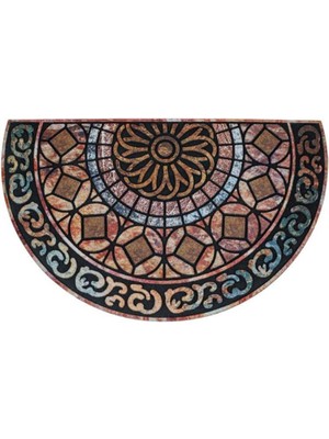 Çırpan Ev Renkli Oval Kapı Önü Paspası 75X45CM