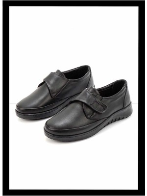 Bambi Siyah Hakiki Deri Kadın Casual Ayakkabı K01331750403