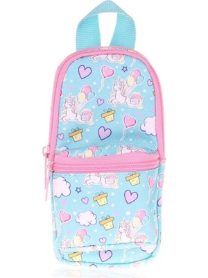 Elatae Rainbow Junior Bag Kalemlik Iki Bölmeli Kalem Kutusu Unicorn Desenli K2424