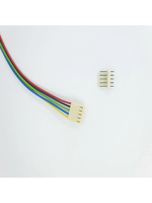 Sanec 2,54MM 5 Pin 2510 Kablolu Dişi Konnektör + 180D Erkek Pcb Tipi 30CM - 0,50MM - Çift Taraflı