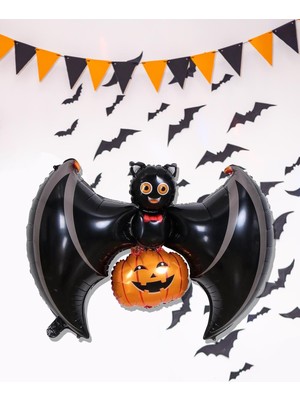 Pekshop Cadılar Bayramı Balonu Yarasa Balkabağı Halloween Balonu