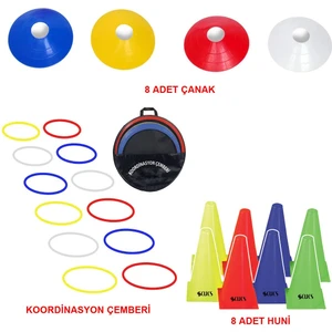 28'li Antrenman Set Çanak 8'li Huni 8'li Koordinasyon Çemberi 12'li