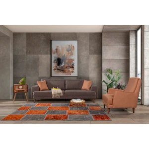 Perla Sofa Nobis Yataklı Koltuk Takımı Keten Kahve