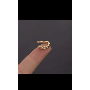 Ares Collection Kararmaz Zirkon Taşlı Earcuff Sıkıştırmalı Kıkırdak Conch Orbital Delik Gerektirmeyen Küpe EAR871