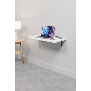 Furnature Design Katlanabilir Duvar Masa 60X30 cm Duvara Monte Beyaz Renk Kırma Bilgisayar Mutfak Masası