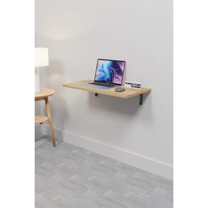 Furnature Design Katlanabilir Duvar Masa 60X30 cm Duvara Monte Kırma Bilgisayar Atlantik Çam Renk Mutfak Masası