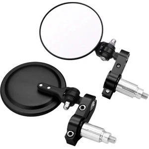 Motosiklet Gidon Aynası Unıversal Model Katlanabilir Kadem Ayarlı Cafe Racer Motor Gidon Aynası Black