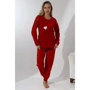 Fawn 5005 Peluş Welsoft Polar Kışlık Yumoş Kadın Pijama Takımı