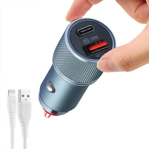 Hızlı Araç Şarj Cihazı Pd 20W Çift Çıkış USB ve Type C