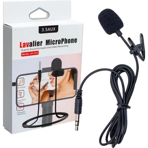 HL-5344 Kablolu Yaka Mikrofonu Youtuber Mikrofonu Siyah