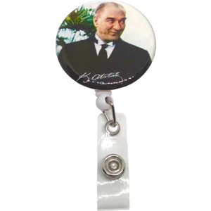 Atatürk Damla Baskı Yoyo ve Yaka Kartlığı