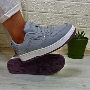 Enner Pu Gri-Beyaz-Gülkurusu Fuspetli  Sneaker Spor Ayakkabı