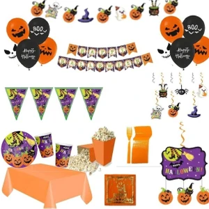 Düvenci Ticaret Cadılar Bayramı Süsleri 10 Adet Hallowen Parti Malzemeleri Renkli Dekorasyon