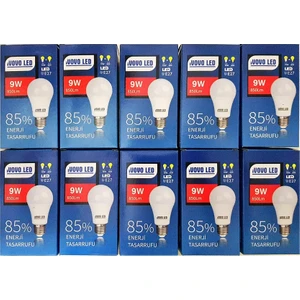 Ivovo 9W E27 Duy LED Ampul Beyaz Renk 6500 Kelvin 850 Lümen 10 Adet