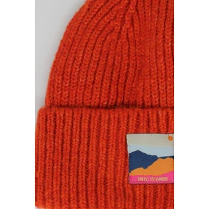Sofist İstanbul Cinnamon Beanie Tarçın Rengi Dokuma Etiketli Soft Yıkama Yünlü Katlamalı Örgü Bere