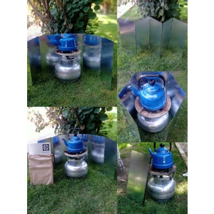 Kamp Ateşi Rüzgar Engelleyici Panel Rüzgarlık 5'li Plaka