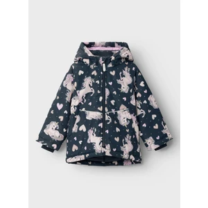 Name İt Lacivert Kadın Mont Nmfmaxı Jacket Unıcorn Heart