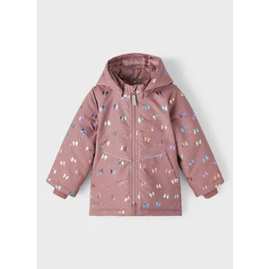 Name İt Gül Kurusu Kadın Mont Nmfmaxı Jacket Foıl Aop Noos