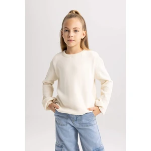Kız Çocuk Bisiklet Yaka Basic Kazak B6769A823AU