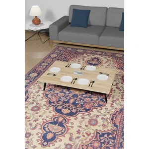 Furnature Design 60 x 90 Cm Yer Sofrası Katlanır Ayaklı Portatif Yemek Hamur Açma Masası Atlantik Çam