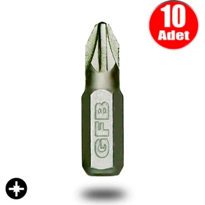 Alet Çantam Gfb Bits Yıldız Uç Vidalama Matkap Ucu Pz2 x 25 mm - 10 Adet