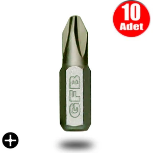 Alet Çantam Gfb Bits Yıldız Uç Vidalama Matkap Ucu Ph2 x 25 mm - 10 Adet