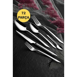Erciyes 72 Parça 12 Kişilik Platin Çatal Kaşık Bıçak Takımı