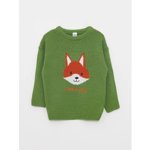 LC Waikiki Lcw Baby Bisiklet Yaka Uzun Kollu Desenli Erkek Bebek Triko Kazak