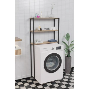 Furnature Design Çamaşır Makinası Üstü 3 Raflı Banyo Düzenleyici Wc Klozet Üstü Raf Atlantik Çam