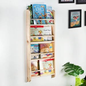 Montessori Kitaplık Duvar Rafı Çocuk Odası Kitaplık Raf 4023