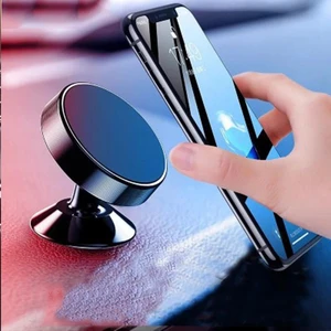 Universal Araç Telefon Tutucu Manyetik Mıknatıslı Yapışkanlı Telefon Standı Gümüş