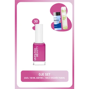Unfilter Beauty No:30 Oje + Aseton 150 ml + Pamuk 100 Adet