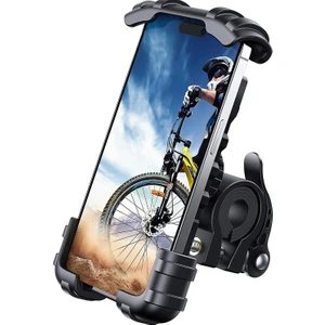HT-T45 Motosiklet Telefon Tutucu Bisiklet Telefon Tutucu Motor ve Bisiklet Gidonu Için 360 Dönebilen Telefon Tutucu 4.5 " - 6.5"