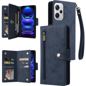 Yihang Boutique Ile Uyumluredmi Note 12 Pro Plus Mıknatıslı Deri Zip Cüzdan Kart Sahibi (Yurt Dışından)