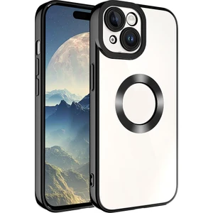 Apple iPhone 15 Plus Kılıf Kamera Korumalı Logo Gösteren Zore Omega Kapak