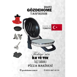 Erato Taşfırınım Pizza Makinesi, Lahmacun Makinesi Doğal Taş Fırın - Timer - 400 C.