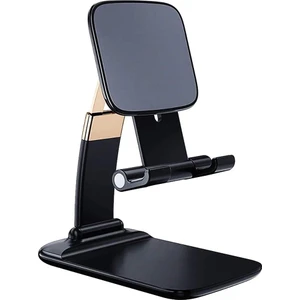 Fit Plus Gold Seri Katlanabilir Masaüstü Telefon ve Tablet Standı Siyah