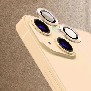 Apple iPhone 13 Mercek Lens Kamera Koruyucu Gold