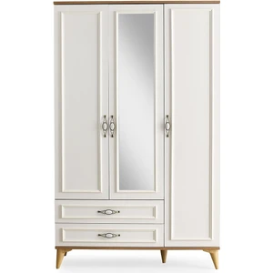 Erezoğulları Mobilya Irmak 3 Kapılı 2 Çekmeceli Gardrop Elbise Dolabı 120X48X195CM