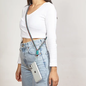 Telefon Uzun Ip El Yapımı Kırmızı Yeşil Boyun Askısı Tüm Modellere Uyumlu