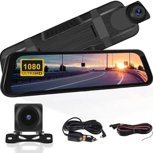 1080P Full Hd 10 Inç Tam Dokunmatik Çift Yönlü Dikiz Ayna  Araç Kamerası